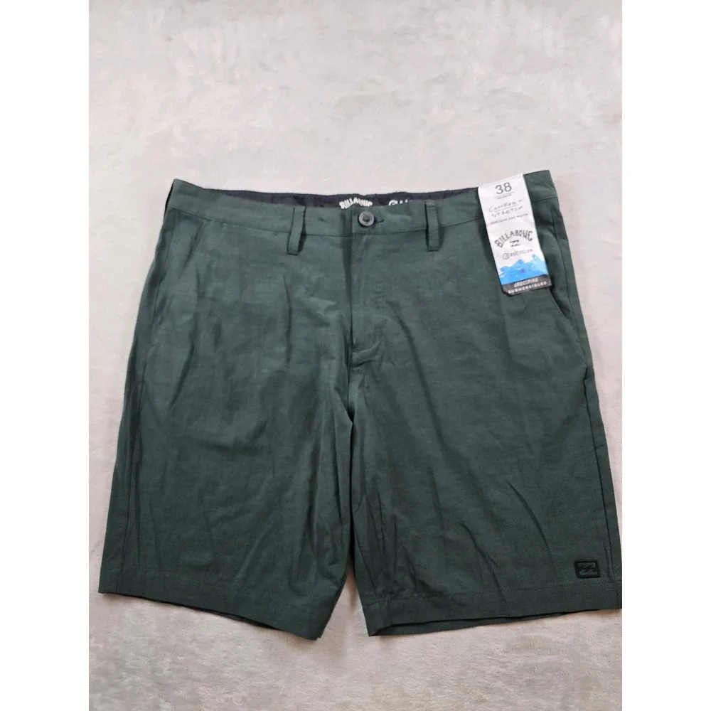 Billabong Hybrid Shorts Men 38 Green Stretch Crossfire Submersible Walkshort NEW